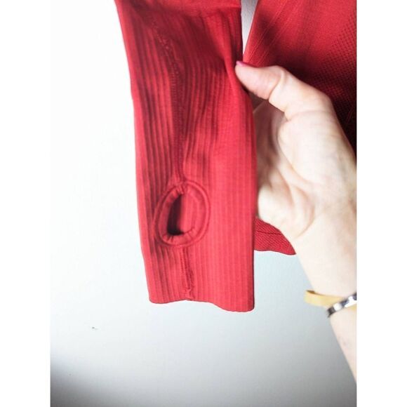 LULULEMON ATHLETICA Swiftly Tech Long Sleece Crew 'Vivid Flame' Size 4 - Picture 7 of 7